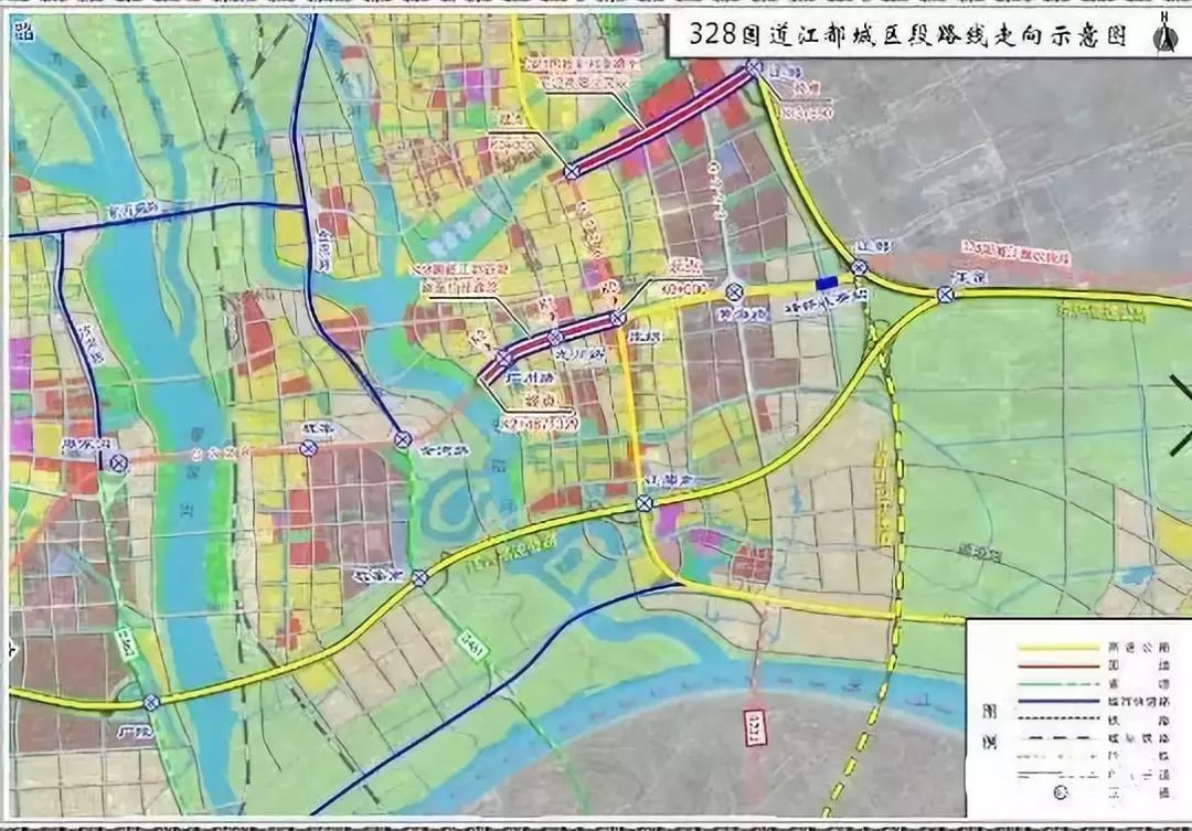 扬州328国道广陵改线图图片