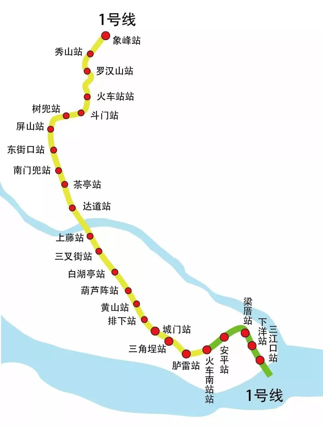 长乐地铁1号线线路图图片