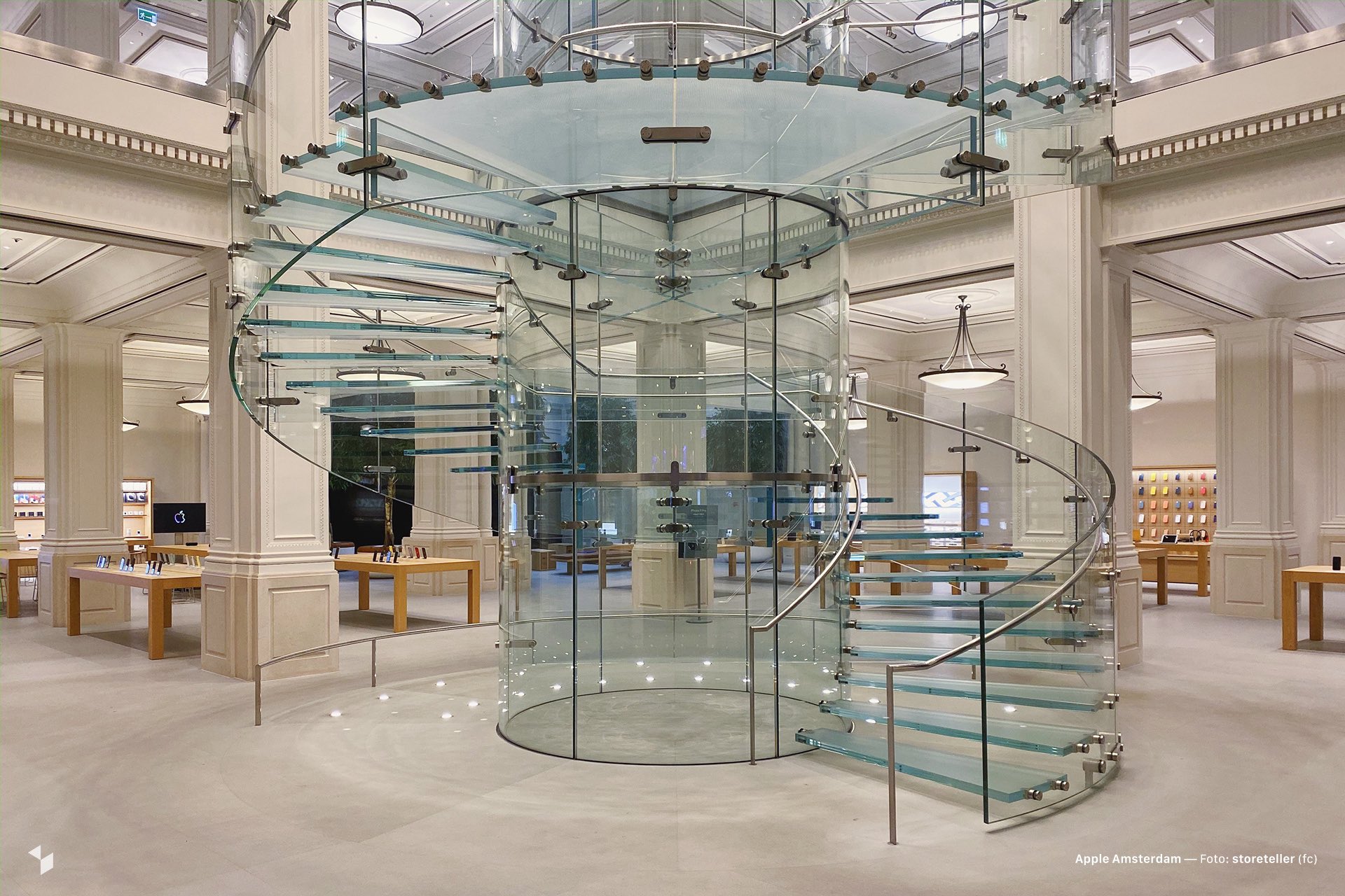 hirsch building 内,苹果甚至还为其搭建了一座室内旋转楼梯