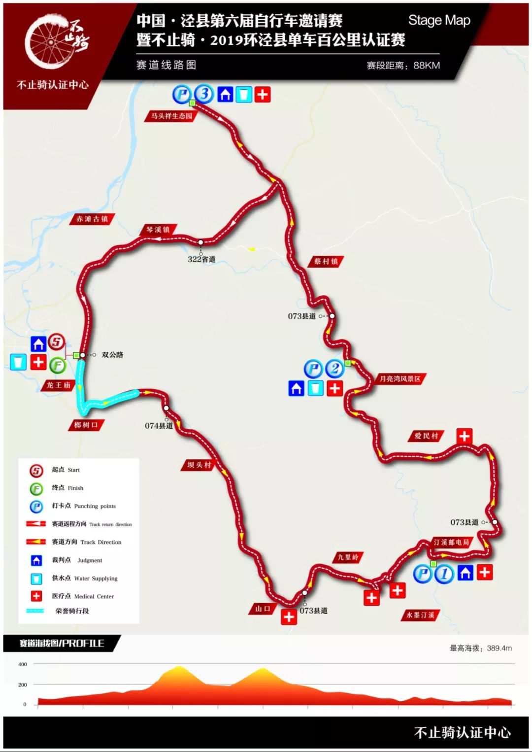 百公里認證組(88km):中國文房四寶小鎮(起點)-山深線205國道--榔樹口