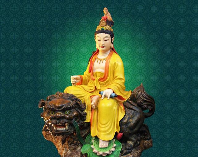 文殊菩萨手中的宝剑,经书和狮子,有什么含义