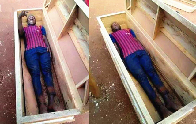 原创21岁小伙睡棺材里玩自拍吸引眼球第二天出车祸身亡村民说他触怒了