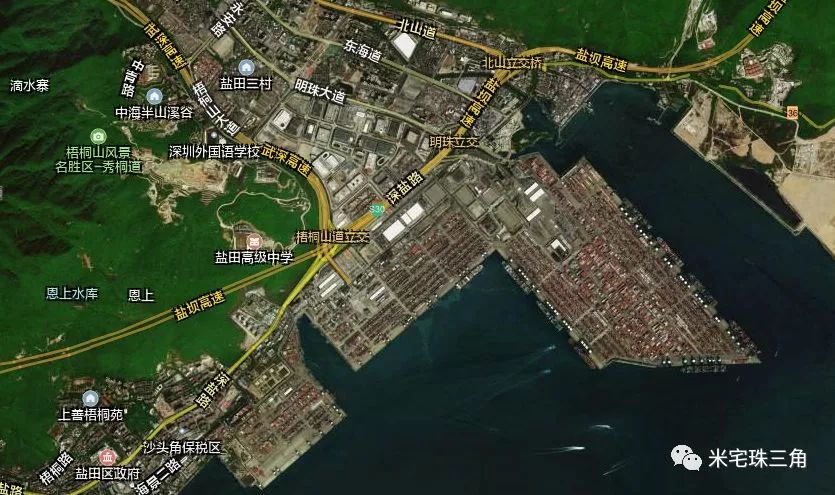 盐田港平面图图片