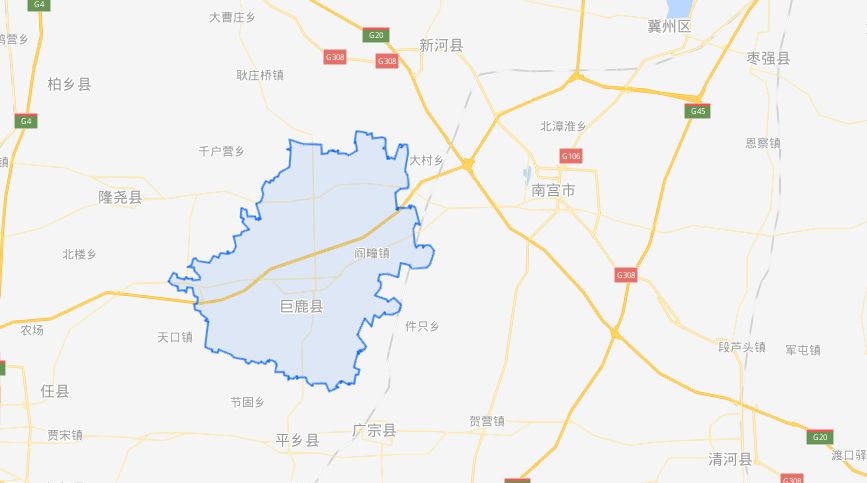 河北邢台巨鹿地图图片