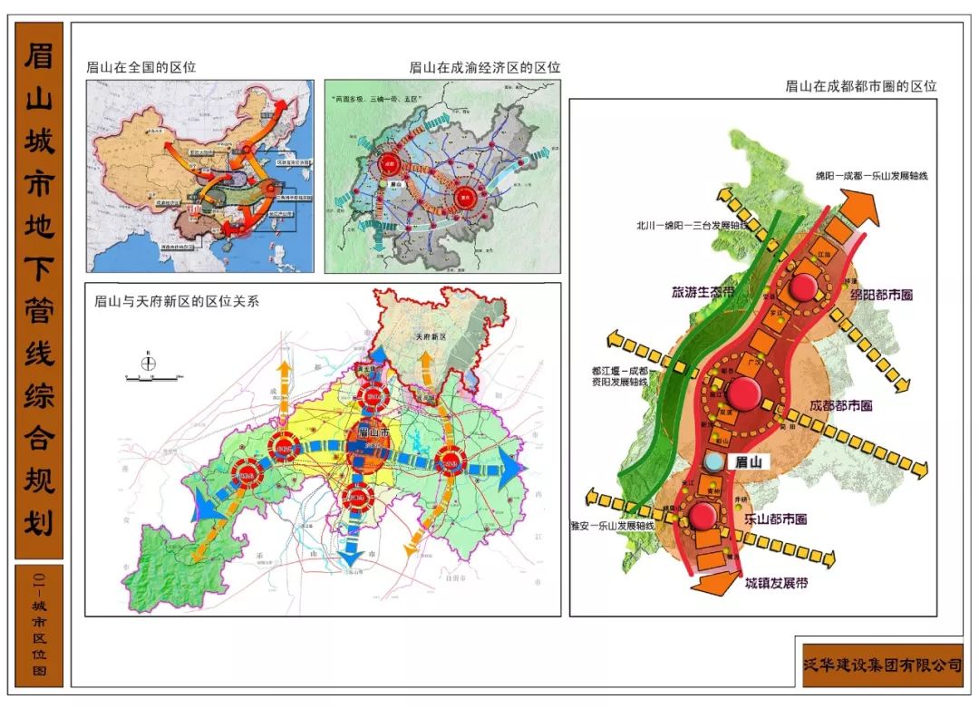 眉山城区未来几年怎么发展城市地下管线综合规划图来了