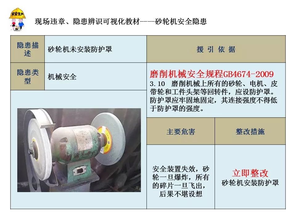 砂轮机防护罩安全距离图片