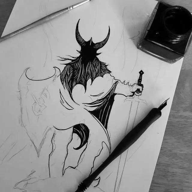 很规整严谨的线条,但是由这些线条所组成的画面却是霸气十足.