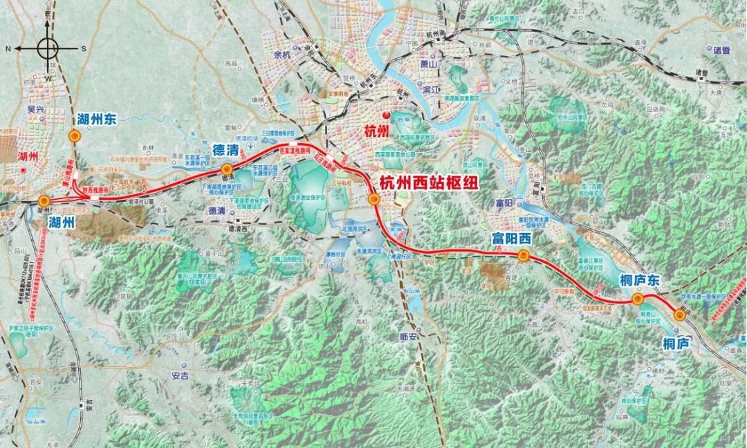 湖杭铁路在仁和街道范围内的总长度为12.