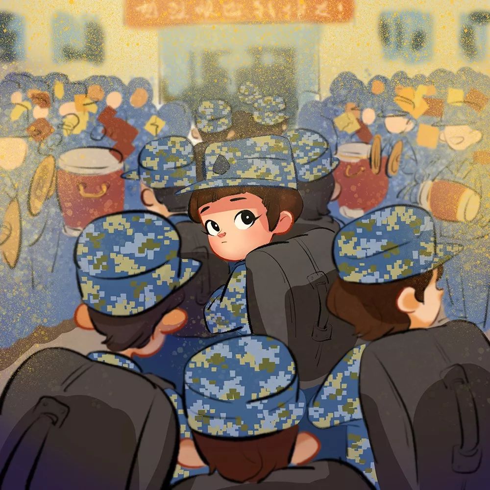 00后女兵绘制萌版漫画记录新训生活是这样的