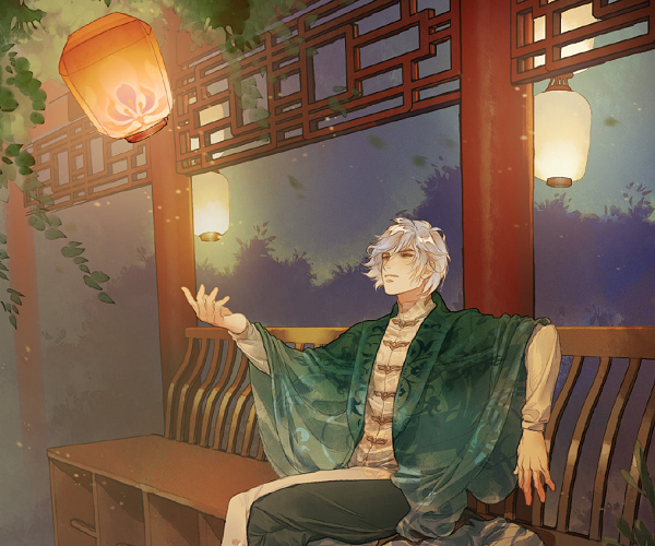 王者荣耀:千灯之约海报王者无限男团的中国风装扮,守约尾巴毛茸茸的