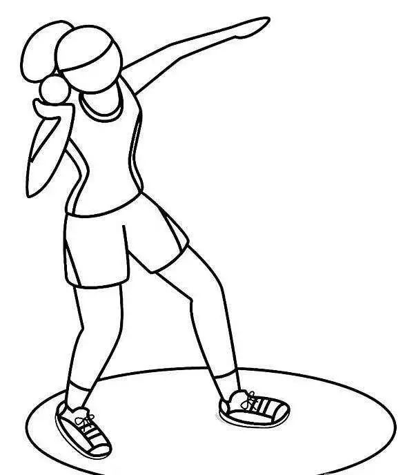 沉甸甸的铅球承载着你的希望一道美丽的弧线划过寄托着我们热切的期盼