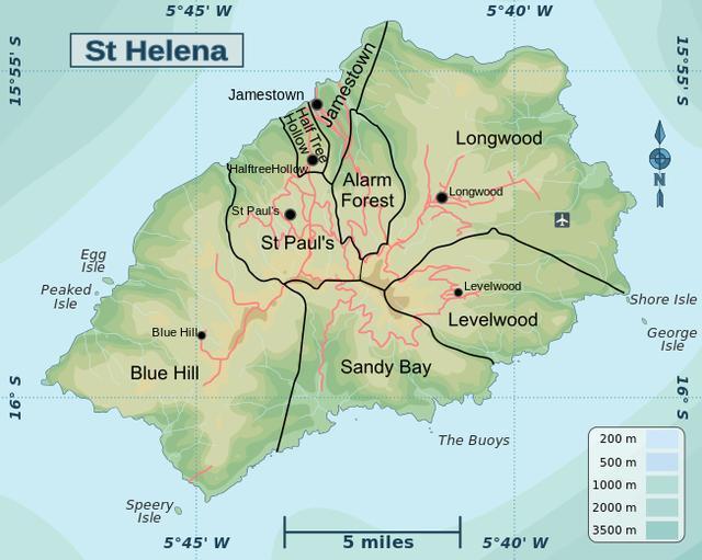 圣赫勒拿岛地图图片
