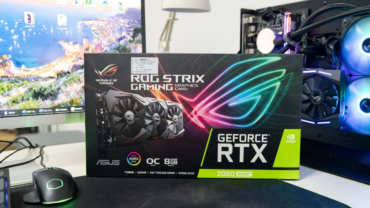 华硕rog猛禽2060super显卡开箱越级挑战5700xt