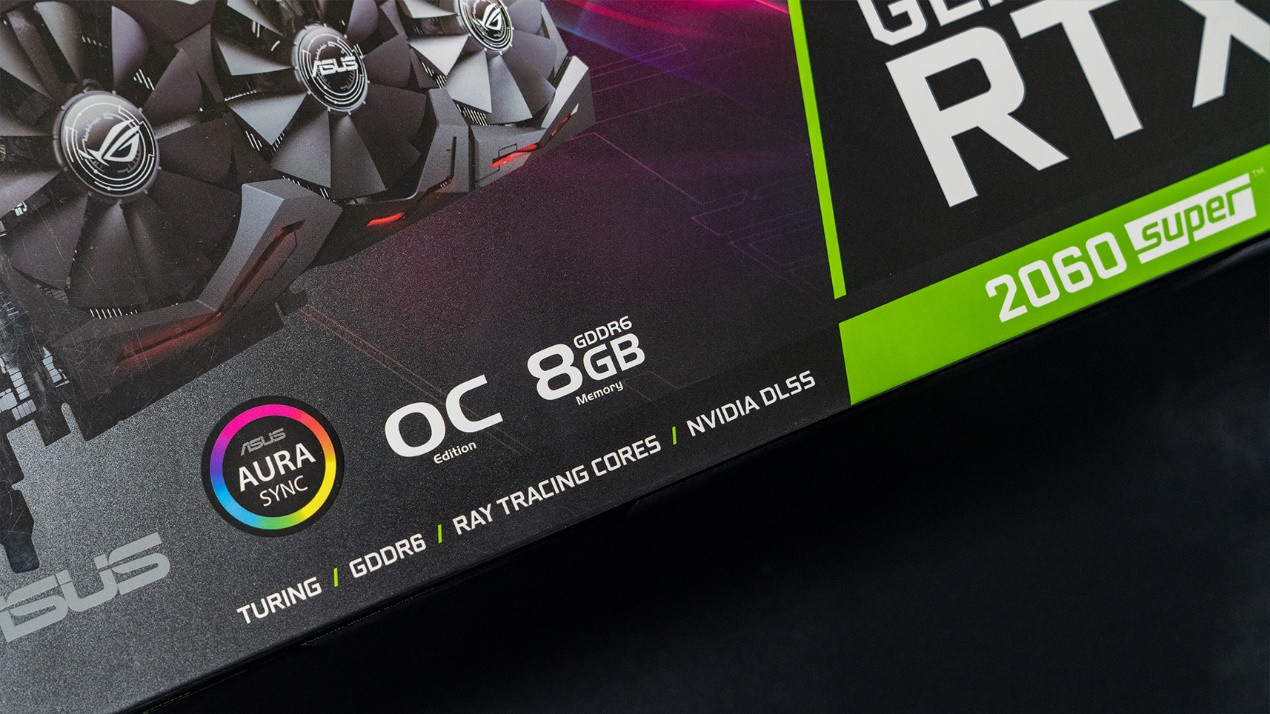 华硕rog猛禽2060super显卡开箱越级挑战5700xt