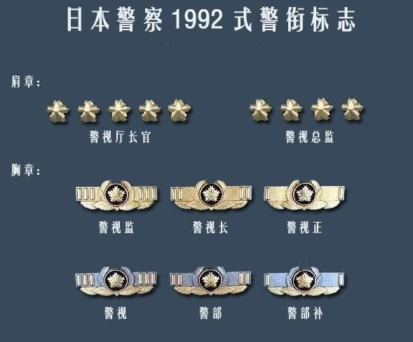 日本警衔等级与职位图图片