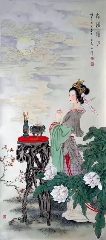 历史上四大美女在国画中长这样!_貂蝉