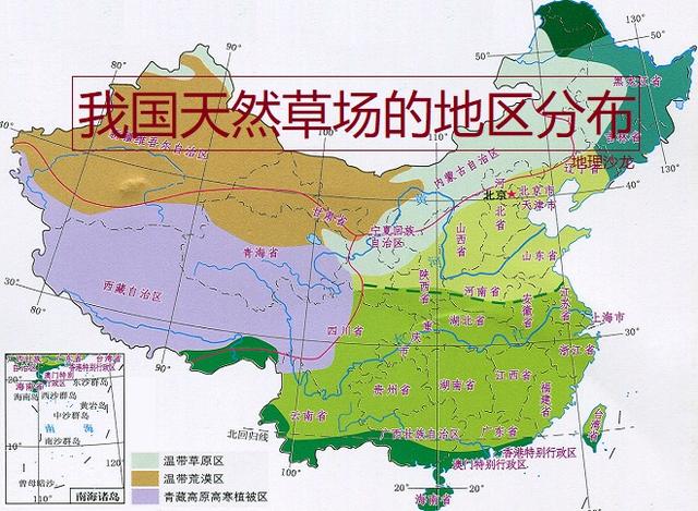中国四大草原分布图图片