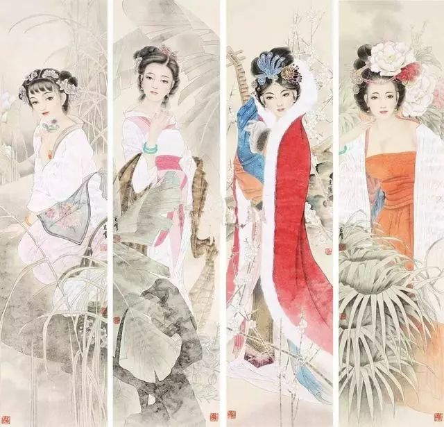 历史上四大美女在国画中长这样