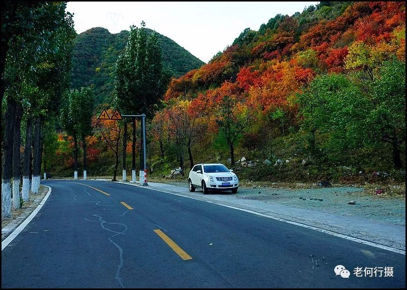 色彩斑斓秋色正浓的怀长路