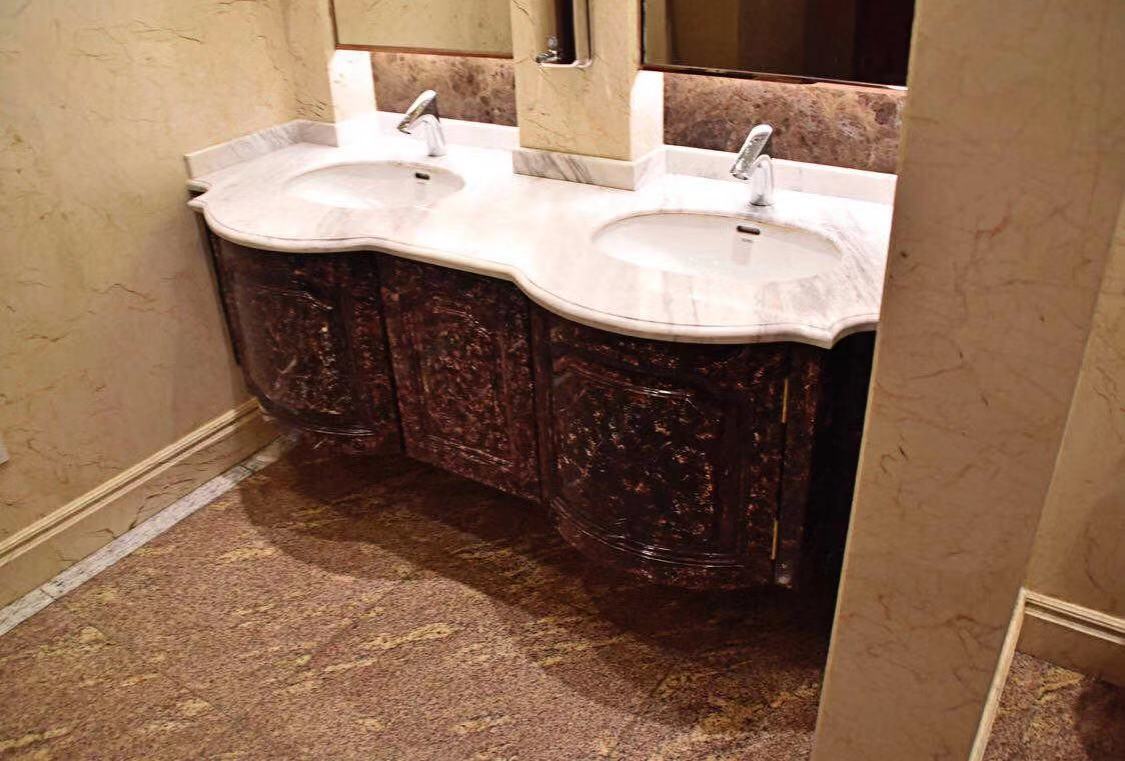 看完这些颜值爆表的大理石洗手台,99%的人都后悔装修早了_石材