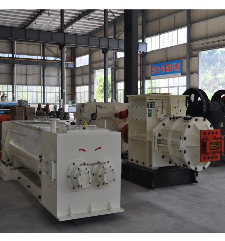 烧结砖自动化砖厂生产线75真空双极挤砖机