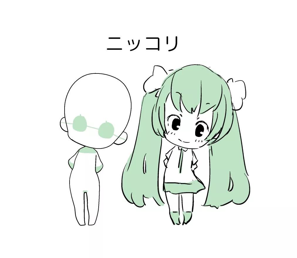 绘画素材超萌的q版人体动态赶紧练习一发