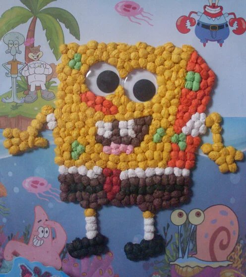 【揉纸手工】幼儿园揉纸画,搓纸画大全!