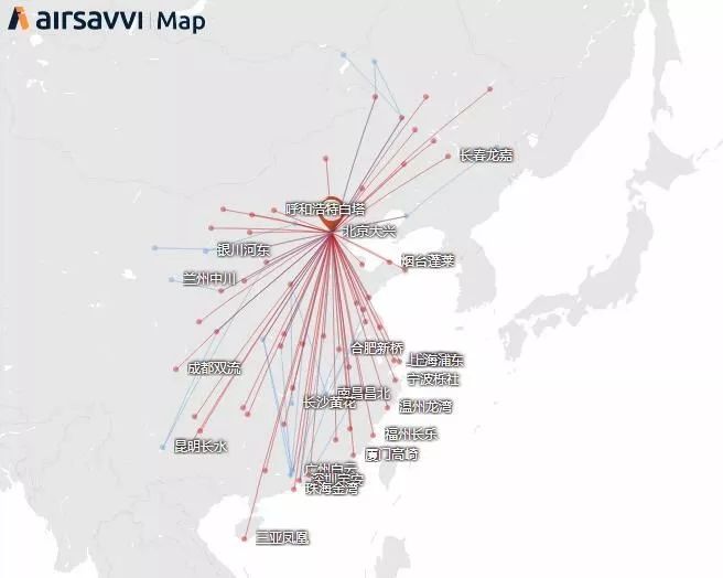 中国联合航空航线图图片