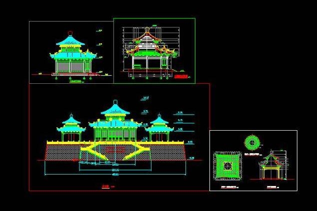 古建筑cad图纸高清的中国古建筑cad图纸免费素材分享