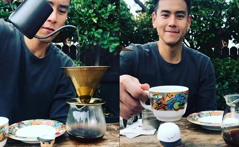 彭于晏一起来看看他们喝咖啡时拍下的美照:有些明星生活中就是咖啡控