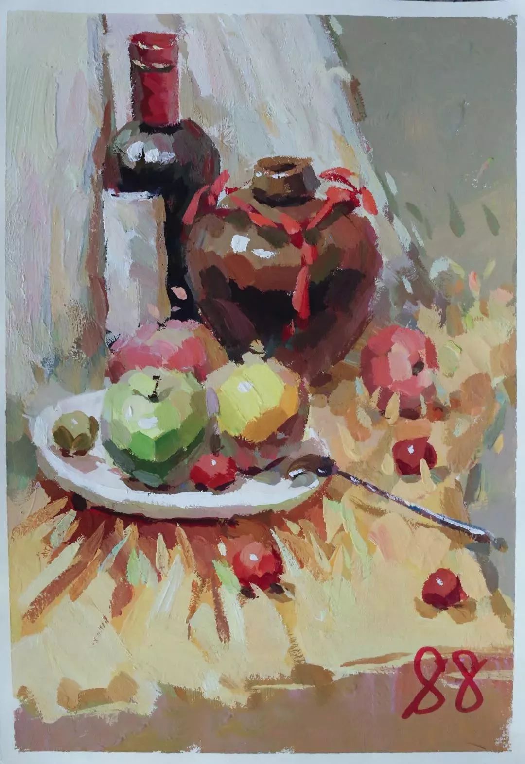 2020年美术生备考联考必看全国各省模拟美术联考色彩高分卷