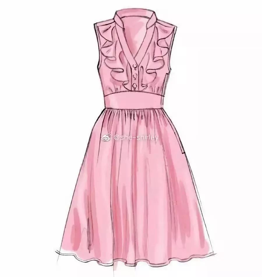 电脑ps连衣裙上色款式图