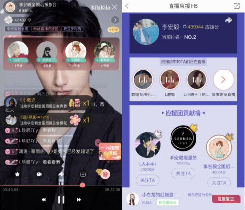 李宏毅粉丝打榜应援冲上克拉克拉粉丝能量榜亚军