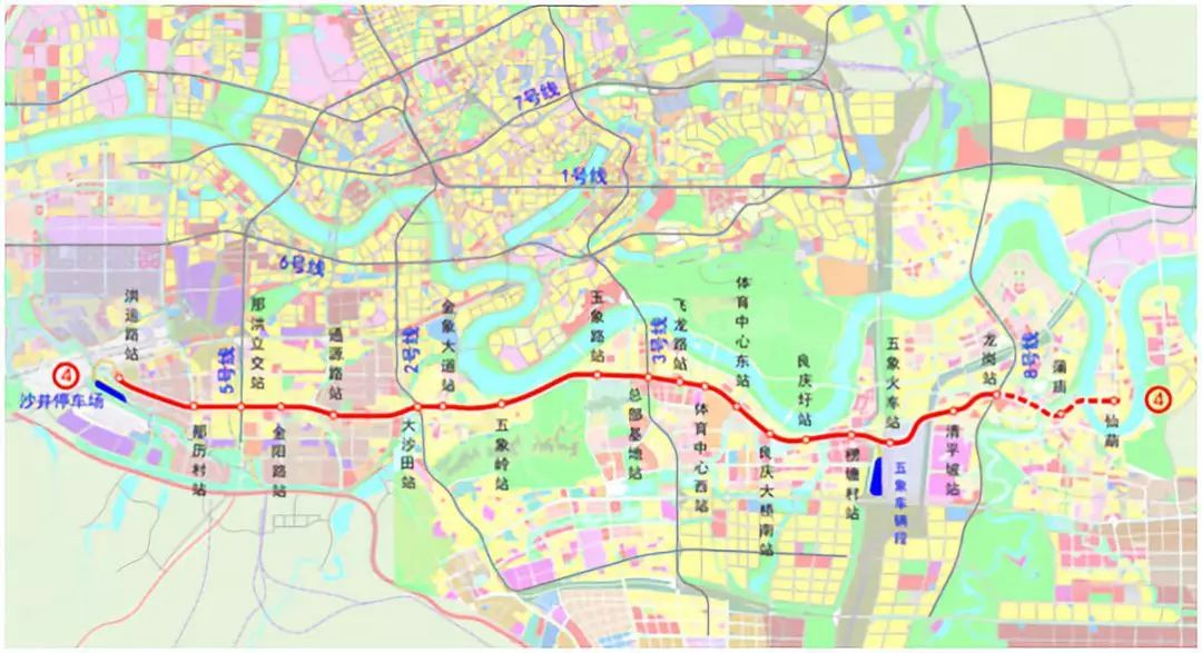 南宁地铁4号线站点图图片