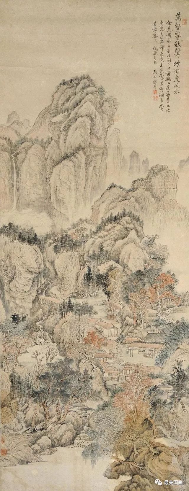 有渲染,点染两种相传为五世纪初南北朝时期,张僧繇所创立的一种山水画