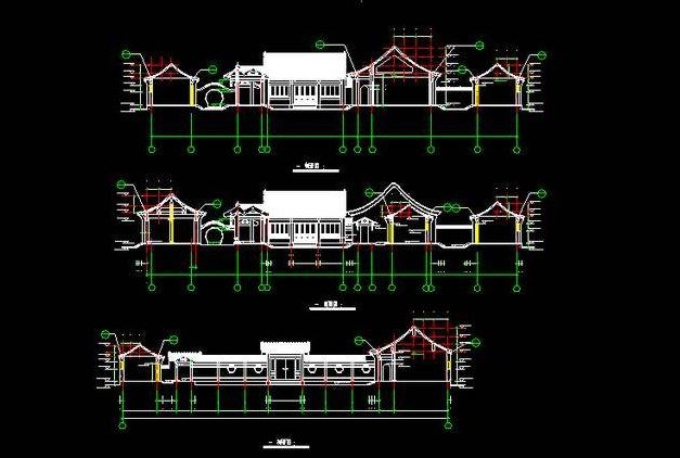 古建築cad圖紙高清的中國古建築cad圖紙免費素材分享