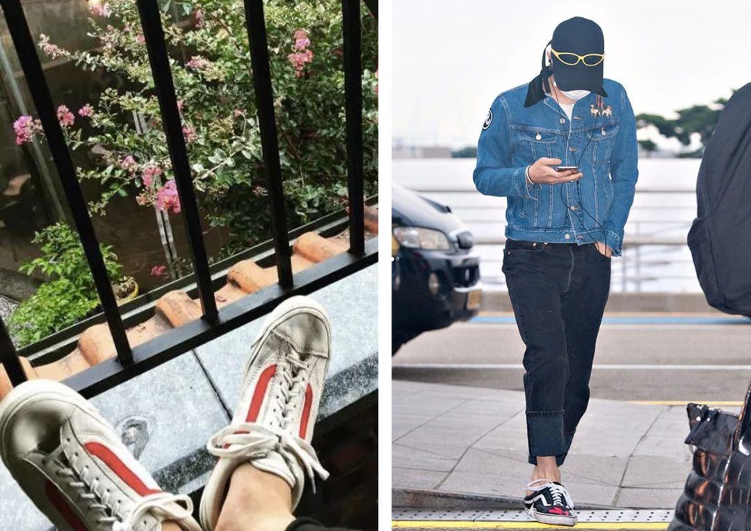 凡凡同款踩vans可以这么说,权志龙不仅是爆款制造者,更是行走的潮流