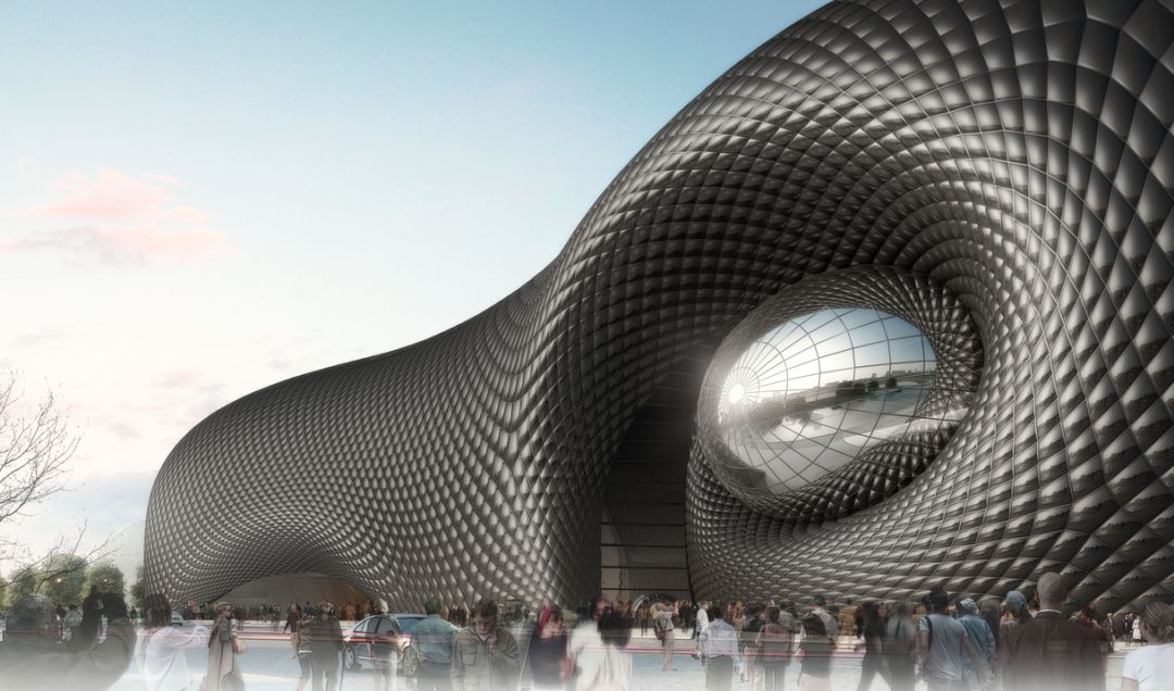 素材异形建筑这样的出图效果还真是难为我