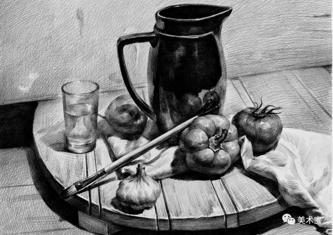 素描静物总是画得灰蒙蒙的可不行!一下子就被阅卷老师略过了呀!