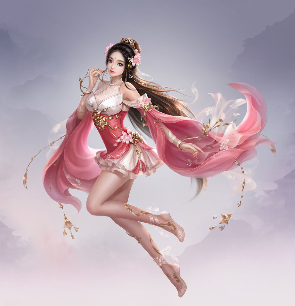 夏夜中国古风插画原画手机电脑4k壁纸高分辨率图库