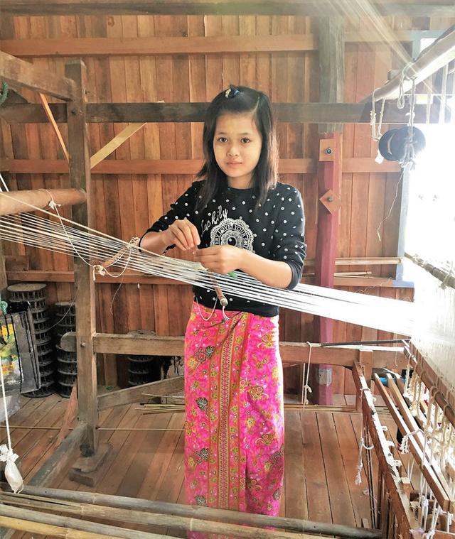 缅甸藕丝围巾图片