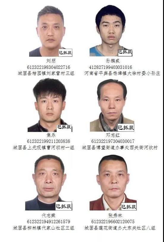 城固公安公开征集陈凯,付力军等人违法犯罪线索