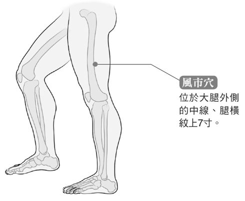 64,腰酸穴—风市