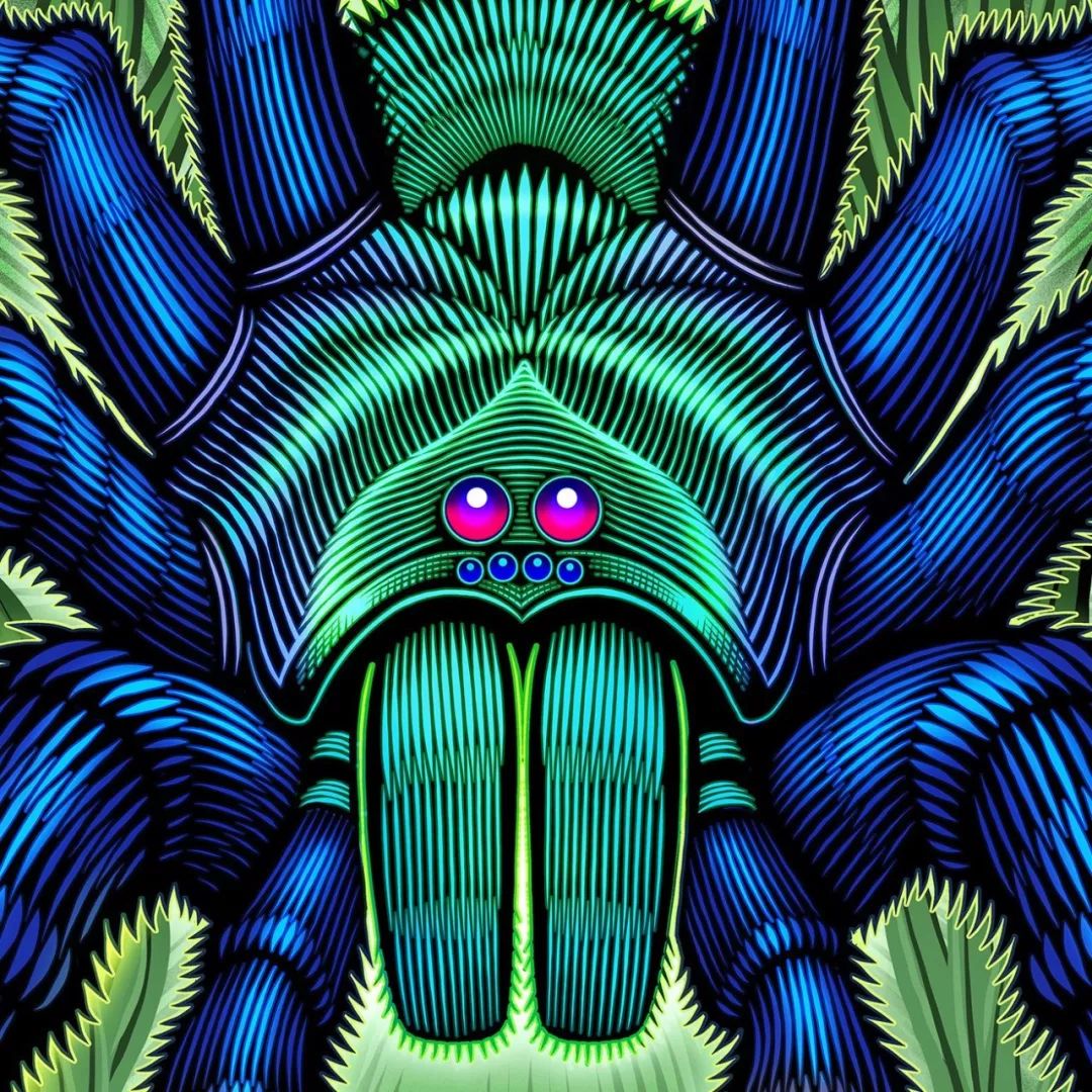 插画华丽的色彩以及复古意味的线条颠覆你的想象