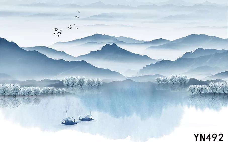 新中式风景图片,水墨画_大山谷图库