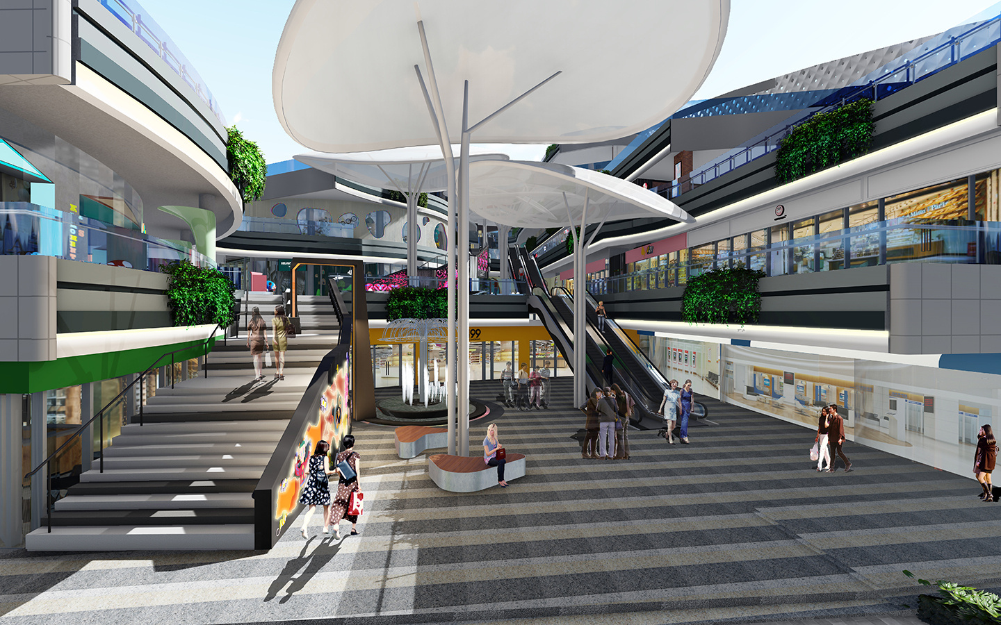 中国首个解构摩登元素商业街区设计中铁61摩都尚街