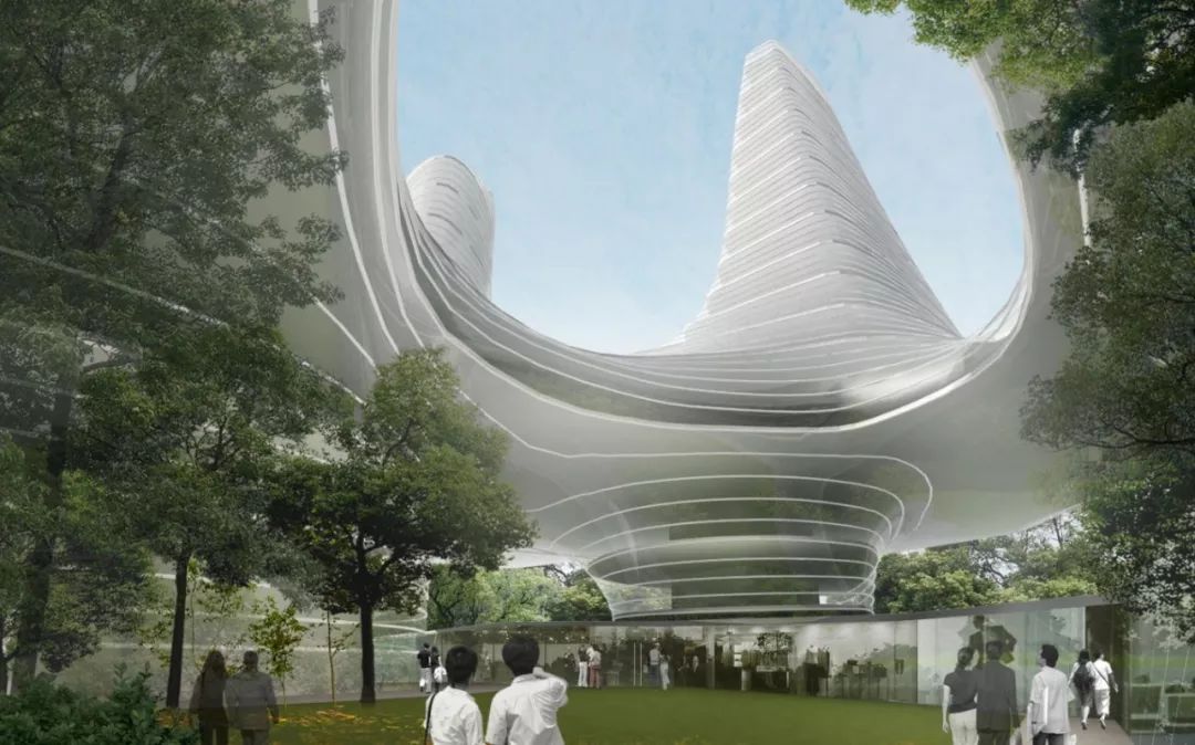 素材异形建筑这样的出图效果还真是难为我