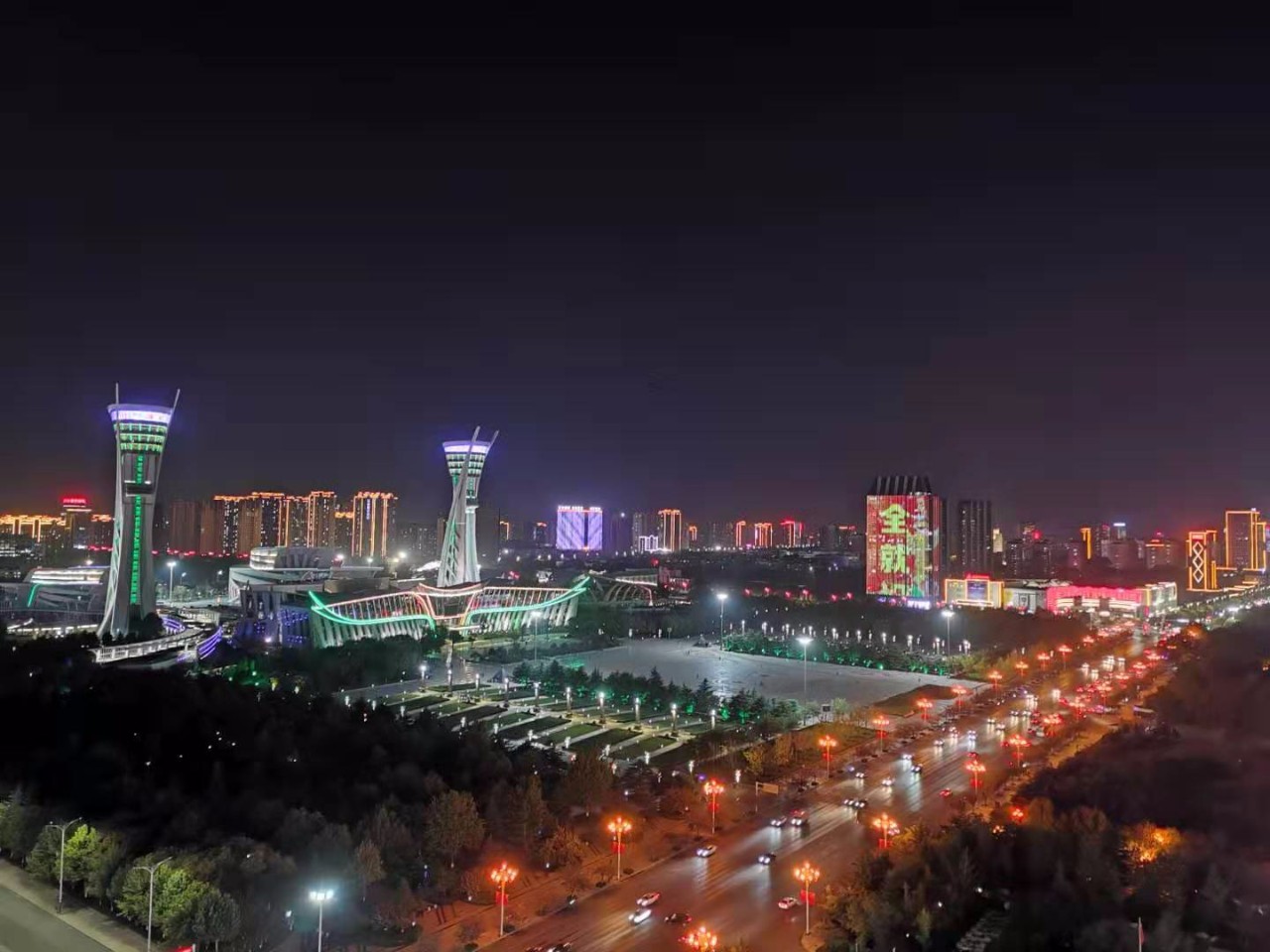 美丽的潍坊夜景夜潍坊美的令人窒息