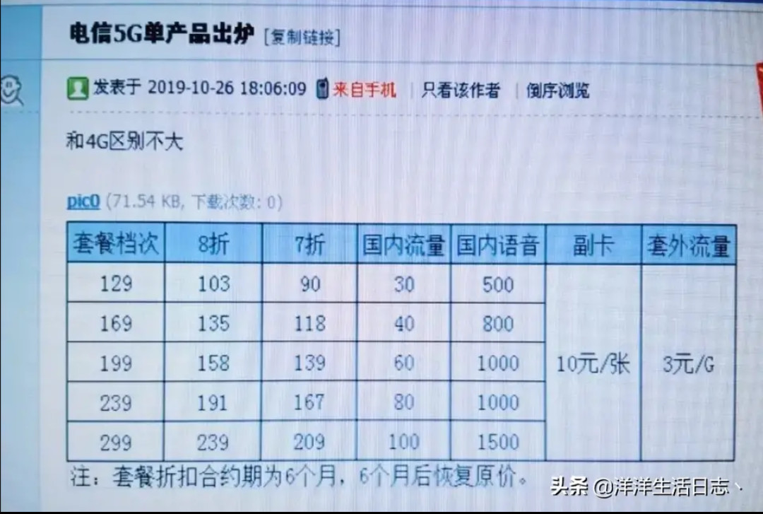 電信聯通移動5g套餐提前曝光最低129元最高599元