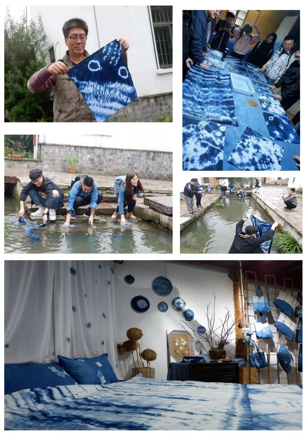每种工艺都喜欢扎染蜡染和型染雨天或雪天可以慢慢用墙角的染缸里有
